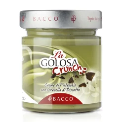 Bacco - Tipicità al Pistacchio - La Golosa Crunch - Cream with Green Pistachio from Bronte - Artisan Spreadable Creams - 200 g - Avvenice