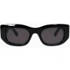 Balenciaga - Blow Rectangle Sunglasses - Black - Sunglasses - Balenciaga Eyewear - Avvenice