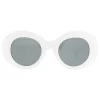 Balenciaga - Blow Round Sunglasses - White - Sunglasses - Balenciaga Eyewear - Avvenice