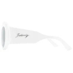 Balenciaga - Blow Round Sunglasses - White - Sunglasses - Balenciaga Eyewear - Avvenice