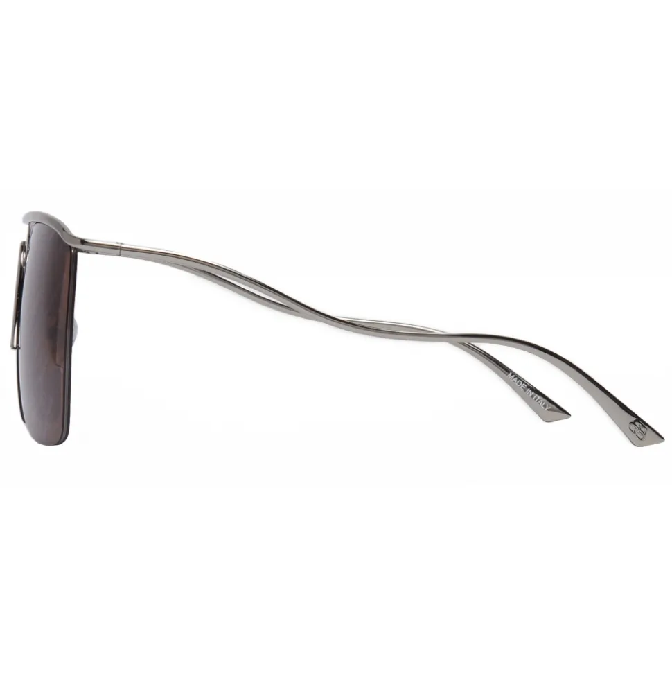 Balenciaga - Curve Navigator Sunglasses - Silver Brown - Sunglasses - Balenciaga Eyewear - Avvenice