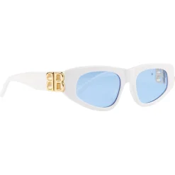 Balenciaga - Dinasty D-Frame Sunglasses - White - Sunglasses - Balenciaga Eyewear - Avvenice