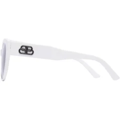 Balenciaga - Flat Butterfly Sunglasses - White - Sunglasses - Balenciaga Eyewear - Avvenice