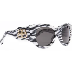 Balenciaga - Paris Cat Sunglasses - Zebra White - Sunglasses - Balenciaga Eyewear - Avvenice