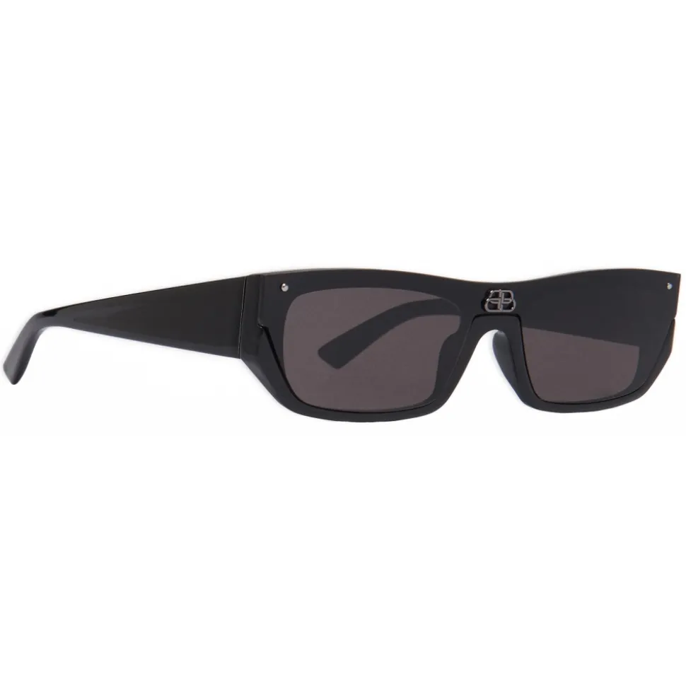 Balenciaga - Shield Rectangle Sunglasses - Black - Sunglasses - Balenciaga Eyewear - Avvenice