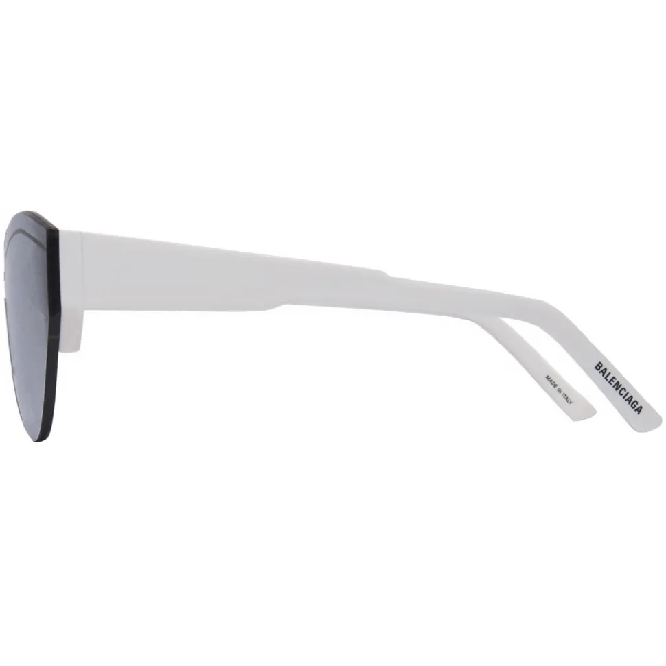 Balenciaga - Ski Cat Sunglasses - White Silver - Sunglasses - Balenciaga Eyewear - Avvenice