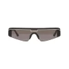 Balenciaga - Ski Rectangle Sunglasses in Black Acetate with Black Lenses - Sunglasses - Balenciaga Eyewear - Avvenice