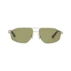 Balenciaga - Vintage Aviator Sunglasses in Silver Metal and Vintage Green Lenses - Sunglasses - Balenciaga Eyewear - Avvenice