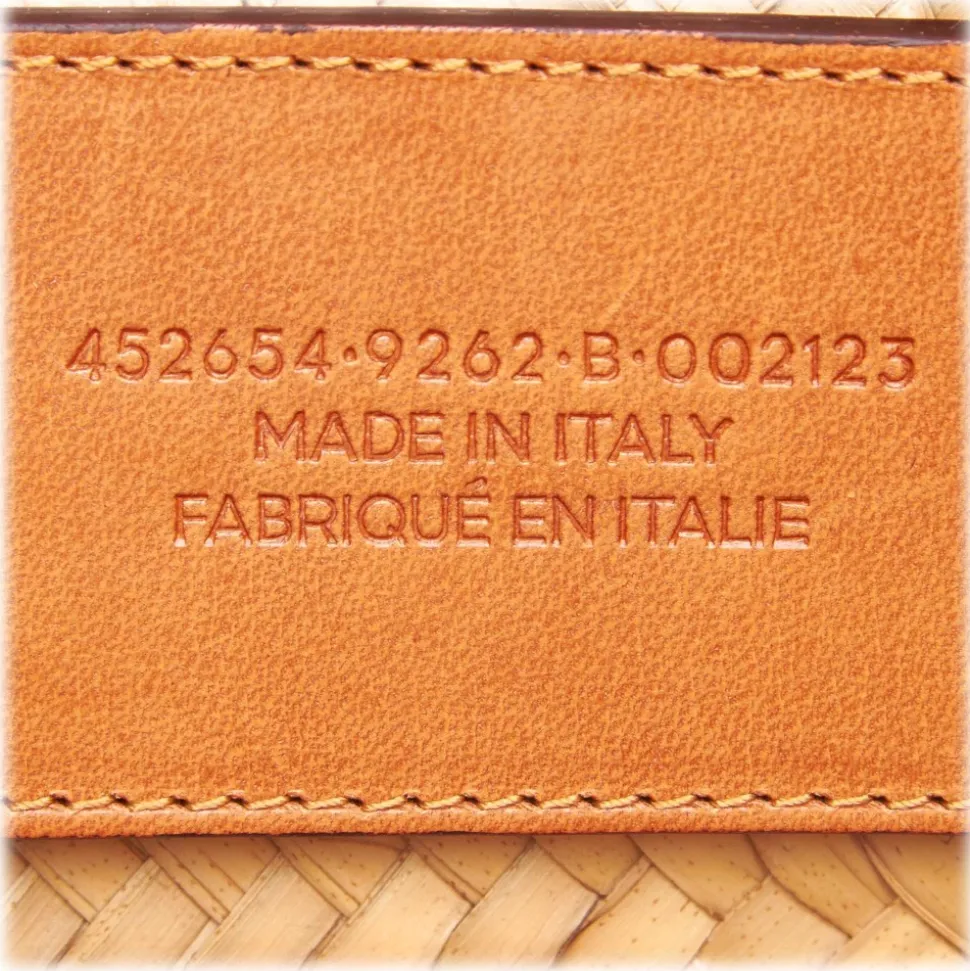 Balenciaga Vintage - Bistrot Panier Tote Bag - Brown Beige - Leather and Straw Handbag - Luxury High Quality - Avvenice