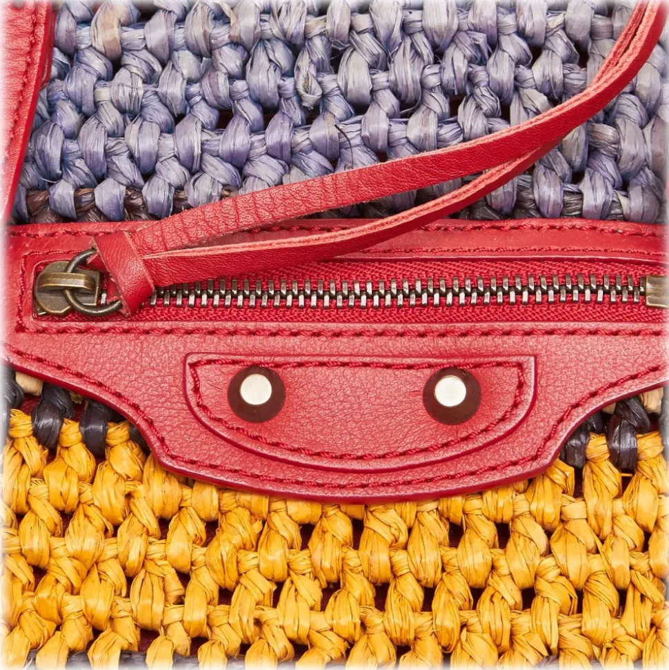 Balenciaga Vintage - Classic Panier Basket Bag - Brown Beige - Leather and Straw Handbag - Luxury High Quality - Avvenice