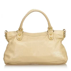 Balenciaga Vintage - Leather Motocross Giant City Bag - Brown Beige - Leather Handbag - Luxury High Quality - Avvenice