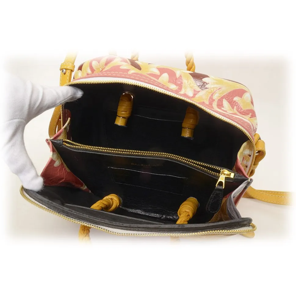 Balenciaga Vintage - Leather Blanket Square Satchel Bag - Red - Leather Handbag - Luxury High Quality - Avvenice