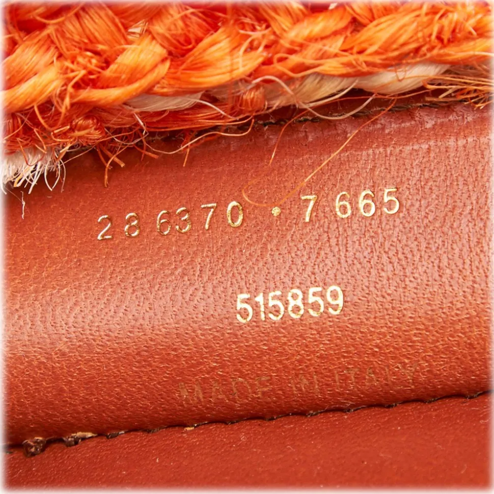 Balenciaga Vintage - Motocross Classic Panier Basket Bag - Orange White - Leather and Straw Handbag - Luxury High Quality - Avvenice