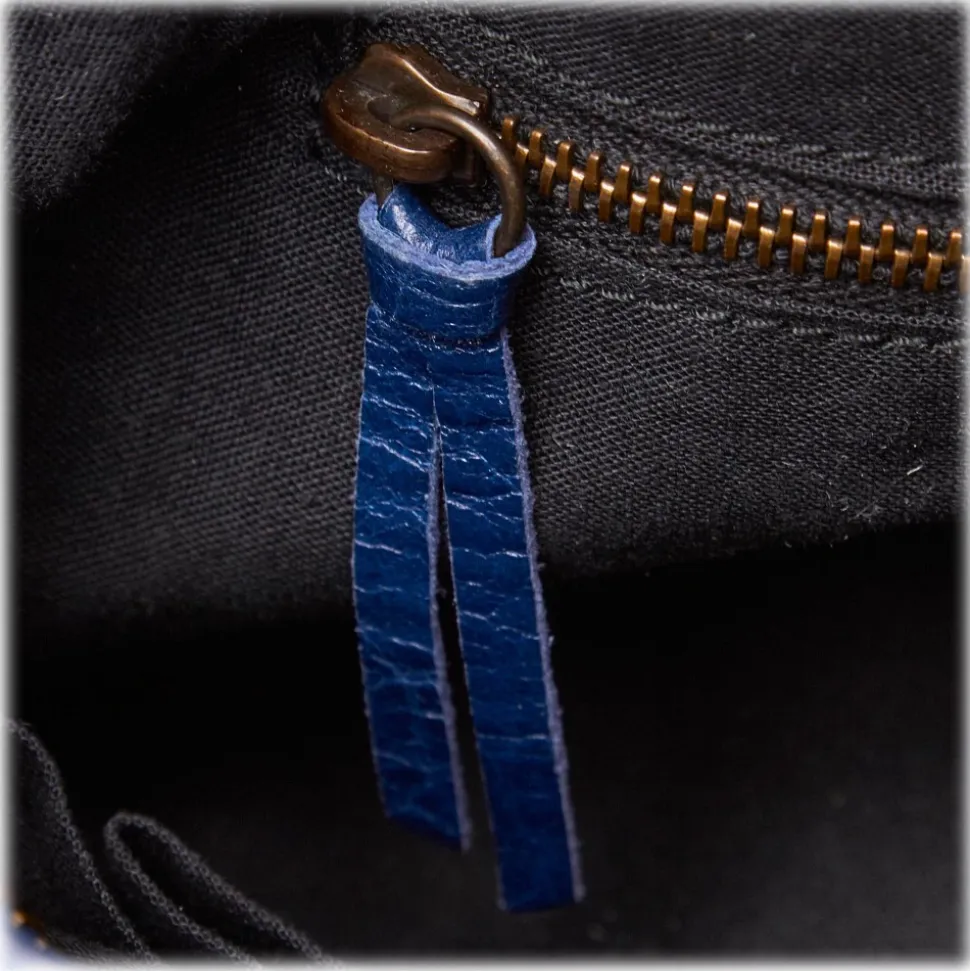 Balenciaga Vintage - Motocross Classic First Bag - Blue Navy - Leather Handbag - Luxury High Quality - Avvenice