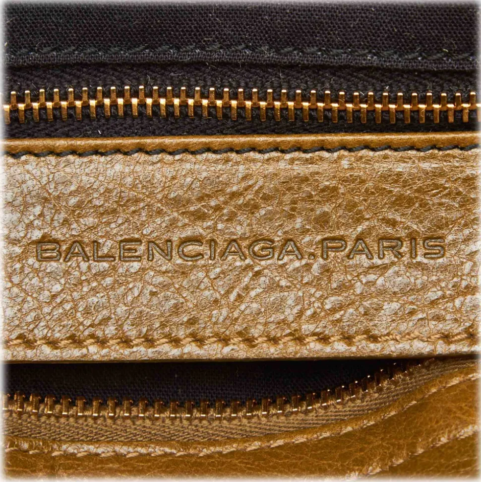 Balenciaga Vintage - Motocross Canvas Giant Town Bag - Brown Beige - Leather and Canvas Handbag - Luxury High Quality - Avvenice