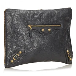 Balenciaga Vintage - Motocross Giant Clutch Arena Bag - Grey - Leather Handbag - Luxury High Quality - Avvenice