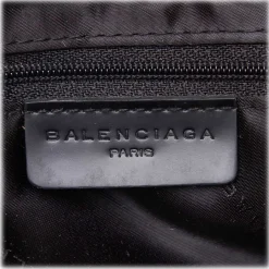Balenciaga Vintage - Nylon Tote Bag - Black - Leather and Canvas Handbag - Luxury High Quality - Avvenice