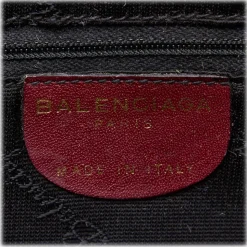 Balenciaga Vintage - Printed Jacquard Chain Bag - Red Bordeaux - Leather and Canvas Handbag - Luxury High Quality - Avvenice