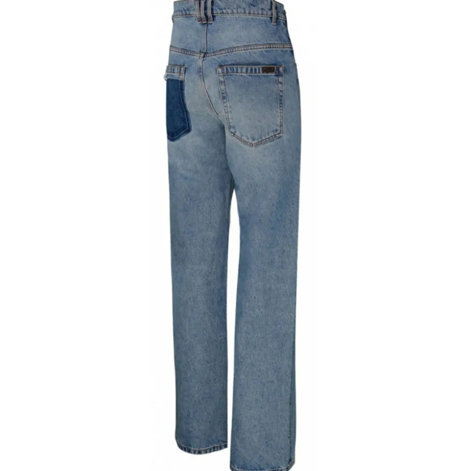 Balmain - Cotton Wide Leg Jeans - Light Blue - Balmain Exclusive Luxury Collection - Avvenice