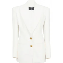 Balmain - Crepe Fitted Jacket - White - Balmain Exclusive Luxury Collection - Avvenice