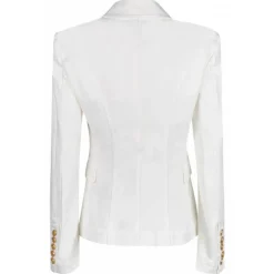 Balmain - Denim Double Breasted Jacket - White - Balmain Exclusive Luxury Collection - Avvenice