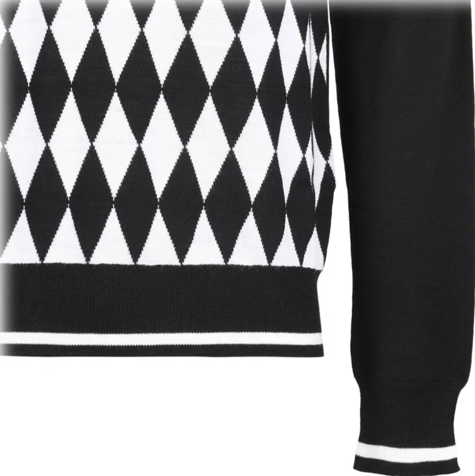 Balmain - Diamond Jacquard Jumper - Black - Balmain Exclusive Luxury Collection - Avvenice