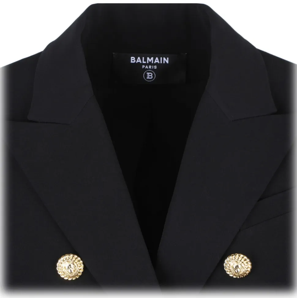 Balmain - Double Breasted Blazer - Black - Balmain Exclusive Luxury Collection - Avvenice