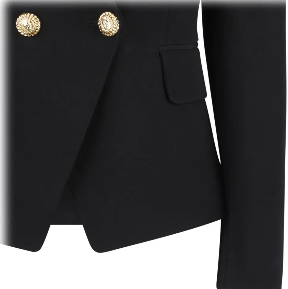 Balmain - Double Breasted Blazer - Black - Balmain Exclusive Luxury Collection - Avvenice