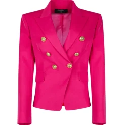 Balmain - Double Breasted Jacket - Fuchsia - Balmain Exclusive Luxury Collection - Avvenice