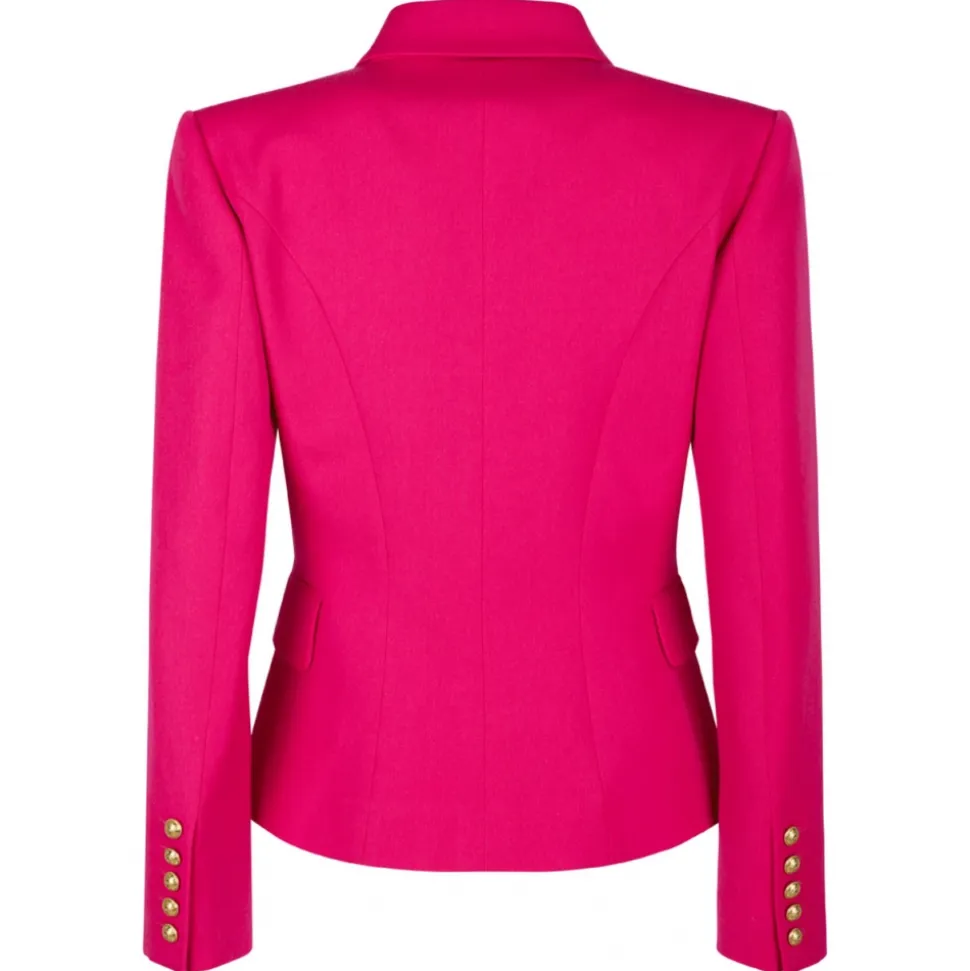 Balmain - Double Breasted Jacket - Fuchsia - Balmain Exclusive Luxury Collection - Avvenice