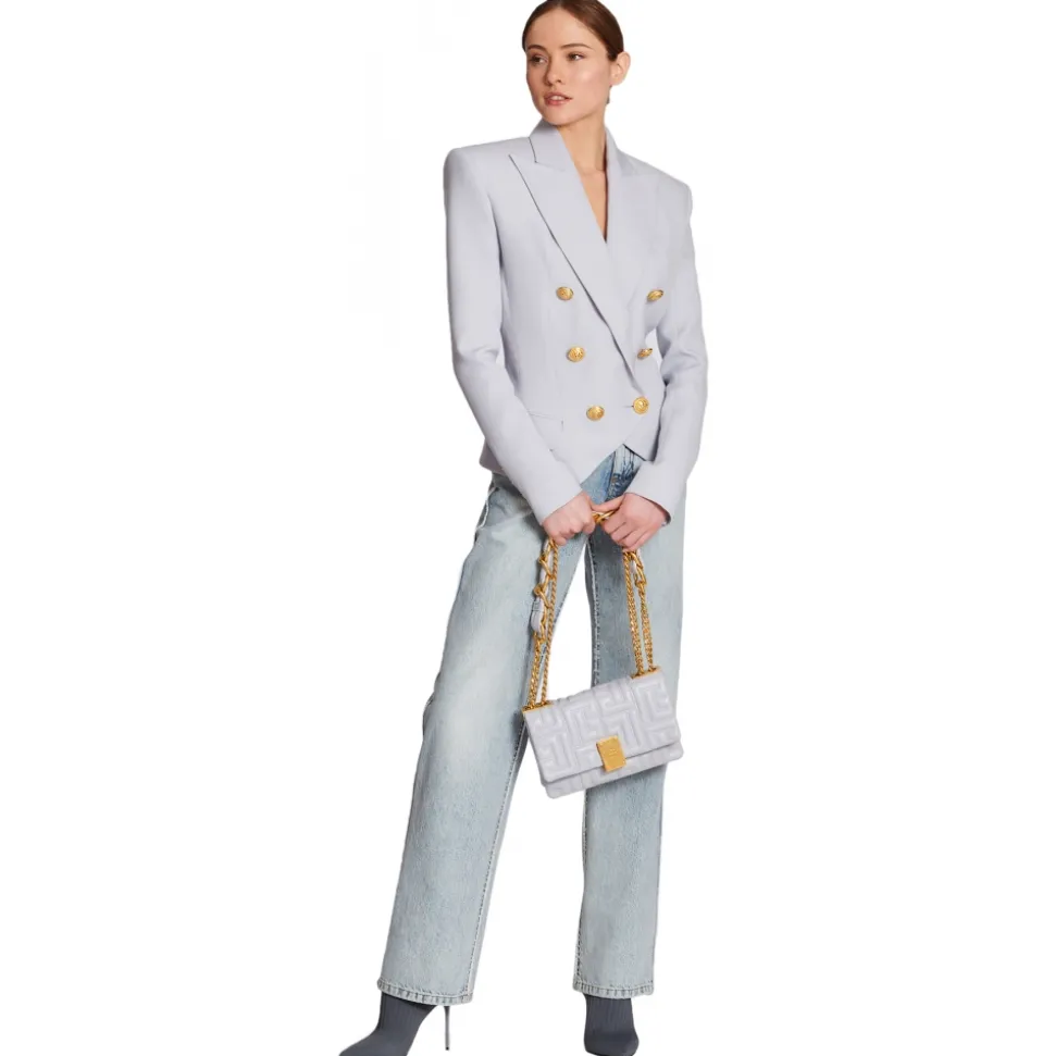 Balmain - Double-Breasted Wool Jacket - Blue - Exclusive Luxury Collection - Avvenice