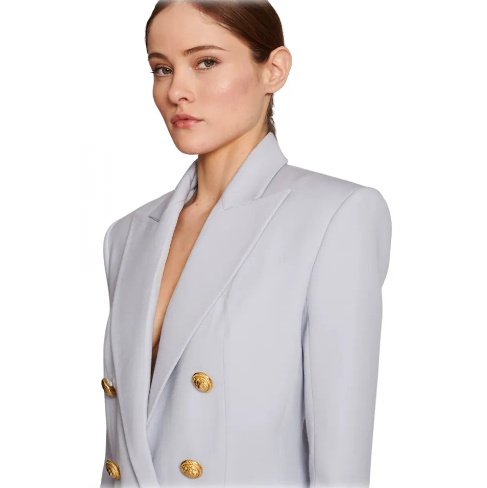 Balmain - Double-Breasted Wool Jacket - Blue - Exclusive Luxury Collection - Avvenice