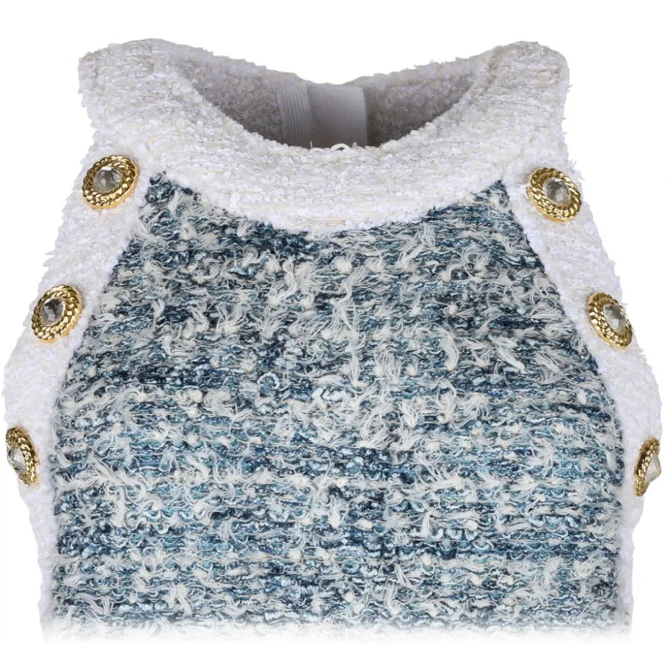 Balmain - Dress - Blue White - Balmain Exclusive Luxury Collection - Avvenice