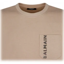 Balmain - Embossed Logo Sweatshirt - Beige - Balmain Exclusive Luxury Collection - Avvenice