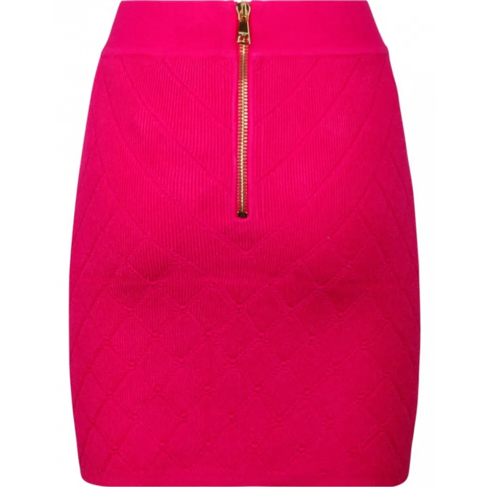 Balmain - Fine Knit Skirt - Fuchsia - Balmain Exclusive Luxury Collection - Avvenice