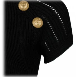 Balmain - Fine Knit Top - Black - Balmain Exclusive Luxury Collection - Avvenice