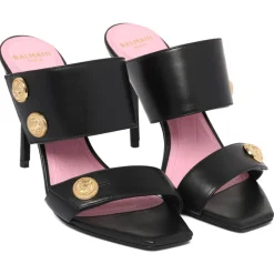 Balmain - Heeled Eva Mules - Black - Balmain Exclusive Luxury Collection - Avvenice