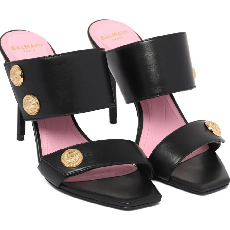 Balmain - Heeled Eva Mules - Black - Balmain Exclusive Luxury Collection - Avvenice