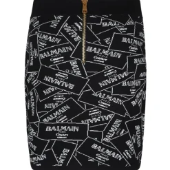 Balmain - Jacquard Pattern Skirt - Black - Balmain Exclusive Luxury Collection - Avvenice