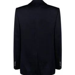 Balmain - Jersey Mini Monogram Blazer - Navy Blue - Balmain Exclusive Luxury Collection - Avvenice