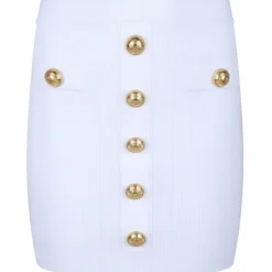 Balmain - Knit Skirt - White - Balmain Exclusive Luxury Collection - Avvenice