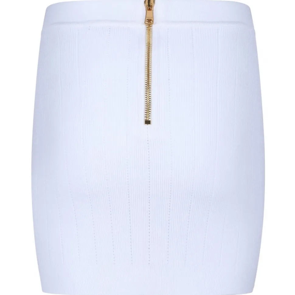 Balmain - Knit Skirt - White - Balmain Exclusive Luxury Collection - Avvenice