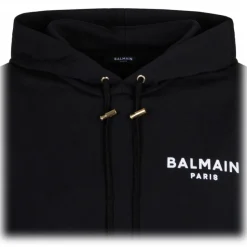 Balmain - Logo Print Hoodie - Black - Balmain Exclusive Luxury Collection - Avvenice