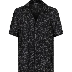 Balmain - Logo Print Shirt - Black - Balmain Exclusive Luxury Collection - Avvenice