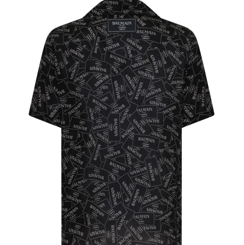 Balmain - Logo Print Shirt - Black - Balmain Exclusive Luxury Collection - Avvenice