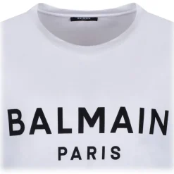 Balmain - Logo Print T-Shirt - White - Balmain Exclusive Luxury Collection - Avvenice