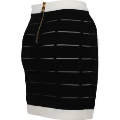 Balmain - Mini Skirt - Black White - Balmain Exclusive Luxury Collection - Avvenice