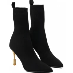 Balmain - Moneta Knitted Ankle Boots - Black - Balmain Exclusive Luxury Collection - Avvenice