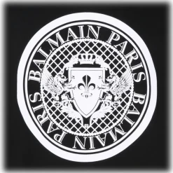 Balmain - Organic Cotton Logo Print T-Shirt - Black - Balmain Exclusive Luxury Collection - Avvenice