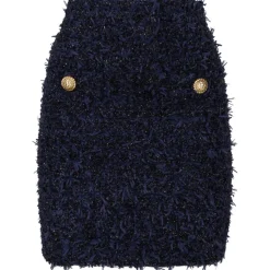 Balmain - Tweed Mini Skirt - Dark Blue - Balmain Exclusive Luxury Collection - Avvenice